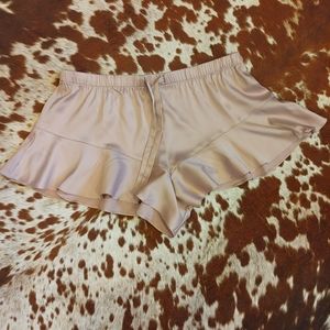 Victoria's Secret Tan Ruffle Pajama Shorts
